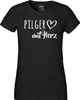 Huuraa Damen T-Shirt Pilger mit Herz M Black Bio Baumwolle Produktbild-Vorschau 2