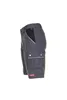 A side view of gray cargo shorts with black accents. Produktbild-Vorschau