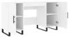 vidaXL Stôl biely 140x50x75 cm odvodený výrobok z dreva Náhľad obrázku produktu 5