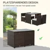 Outsunny 5tlg. Polyrattan Gartenmöbel Rattan Essgruppe Produktbild-Vorschau 6