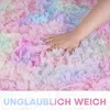 Flauschig Hochflor Teppich Regenbogen, Waschbarer Teppich Produktbild-Vorschau 2