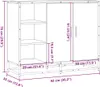 vidaXL Kredens dąb wędzony 92x35x76 cm materiał Podgląd zdjęcia produktu 8