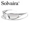 Solvaira™ Futuristische Sonnenbrille Transparent, UV400 Produktbild-Vorschau 1