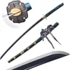 Samuraischwert Katana 103cm Hochmanganstahl scharf schwarz Produktbild-Vorschau 1