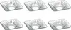 Pasabahce sous-verres carrés pour thé, set de 6, 102 mm Voir les images du produit 2