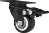 A black caster wheel with a brake mechanism is shown against a white background. Anteprima dell’immagine prodotto