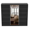 Armoire à portes coulissantes Armoire 250cm noir/noir avec Voir les images du produit 4