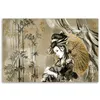 Leinwandbild geisha und bambus 60x40 cm Feeby grün wandbild Produktbild-Vorschau 3