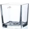 Štvorcová váza CUBE - číra - 12x12x12cm - sklo Náhľad obrázku produktu 2