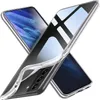Two transparent phone cases are shown, one partially covering the other, with phones inside. Produktbild-Vorschau