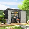 Outsunny tuinhuis van staal, 2,7 m², tuinhuis met dubbele Productafbeelding-voorbeeld 2