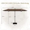 COSTWAY Doppelsonnenschirm 400x 200cm, Gartenschirm mit Produktbild-Vorschau 7