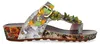 Laura Vita Damen Zehenring-Pantolette mit floralen Produktbild-Vorschau 4