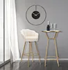Barhocker Vienna Glam in Creme und Gold – Hoher Samthocker Produktbild-Vorschau 13
