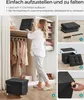 SONGMICS Sitzhocker, 29L, klappbare Sitztruhe, Produktbild-Vorschau 6