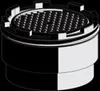 A 3D rendering of a faucet aerator. Produktbild-Vorschau