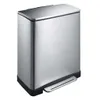 Poubelle à pédale rectangulaire 50 litres, EKO - inox mat Voir les images du produit 1