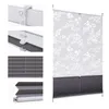 A collage of images showing different aspects of a pleated blind, including mounting hardware and close-ups of the fabric. Podgląd zdjęcia produktu