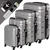 Devillo® Kofferset 4tlg. S-M-L-XL, Silber - Trolley Koffer Náhľad obrázku produktu 1