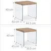 Relaxdays Satztisch 2er Set, massive Tischplatte, edle Glas Produktbild-Vorschau 6