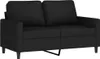 vidaXL 4-tlg. Sofagarnitur mit Kissen Schwarz Samt Produktbild-Vorschau 4