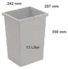 Cestino interno Hailo 1138999 grigio scuro con coperchio Anteprima dell’immagine prodotto 4