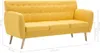 vidaXL Divano 3 posti in tessuto 172x70x82 cm giallo Anteprima dell’immagine prodotto 8
