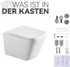 HOROW Závěsný klozet bez ráfku s WC sedátkem s mechanismem Náhled obrázku produktu 9