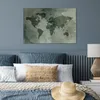 MuchoWow® Poster Weltkarte - Aquarell - Grau 90x60 cm - Produktbild-Vorschau 4