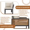 Garten-Lounge-Set, Gartensofa mit Esstisch aus Massivholz, Produktbild-Vorschau 6