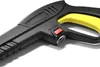 A close-up studio shot of a black and yellow pressure washer gun handle. Produktbild-Vorschau