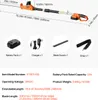 Product specifications and included accessories for a hedge trimmer. Produktbild-Vorschau