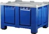 Palettenbox mit Deckel 680l  1200x1000x790 mm Blau - 4 Produktbild-Vorschau 1