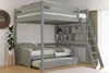 Hochbett aus holz Sylvia 160x200 schräger Leiter - Grau Produktbild-Vorschau 5