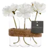 Komposition 3 künstliche rosen vase glas h24,5cm  - Produktbild-Vorschau 4