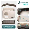 VOUNOT® Casa per gatti e cani da interno e da esterno, casa Anteprima dell’immagine prodotto 14