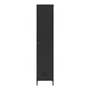 A single black metal locker against a white background. Produktbild-Vorschau