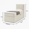 NORDELO Boxspringbett MORFEO 100x200 cm AMOR Velvet Creme Produktbild-Vorschau 3