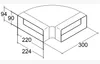 Flachkanal 220x90mm, horizontaler Bogen 90°, Produktbild-Vorschau 2