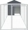 vidaXL Domček pre psa so strechou antracit 117x405x123 cm Náhľad obrázku produktu 3