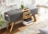 FineBuy Turnbock Sitzbank Grau mit Schubladen 120x56x30 cm Produktbild-Vorschau 4