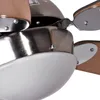 Close-up view of a ceiling fan with wooden blades and a light fixture. Anteprima dell’immagine prodotto