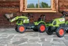 FALK Traktor Claas Grün auf Pedalen mit Anhänger + Horn für Produktbild-Vorschau 23