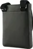 A close-up, side view of a black messenger bag. Produktbild-Vorschau
