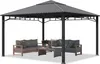 A gazebo with outdoor furniture inside, set against a white background. Náhled obrázku produktu
