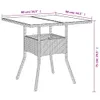 vidaXL Tavolo da giardino con piano in vetro nero 80x80x75 Anteprima dell’immagine prodotto 10