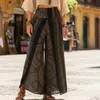 Palazzohose, Offene Boho Sommerhose, Hosenrock - Taupe, Produktbild-Vorschau 4