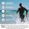 A swimmer running out of the water with a device attached to their waist. Podgląd zdjęcia produktu