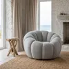 MENZZO Fauteuil tournant design coquillage Arielina Tissu Voir les images du produit 7