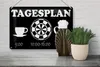 Blechschild Tagesplan Tasse Dart Bier, 30 x 20 cm, Produktbild-Vorschau 5